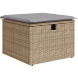 vidaXL 8-delni set vrtne sedežne garniture z blazinami bež poli ratan | Shoptok.si