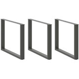  Noge za jedilno mizo v obliki ?rke U, 3 kosa, antracitne, 100 x (72-73) cm, jeklo | Shoptok.si