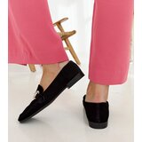 Gemre Black velour loafers with rhinestones Fabrizia | Shoptok.si