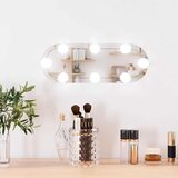  Zidno ogledalo s LED svjetlima 15 x 40 cm stakleno ovalno | shoptok.hr