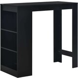 vidaXL Barska miza s polico 110x50x103 cm črna, (20945340) | Shoptok.si