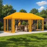  Pokrov za gazebo s bočnim zidovima 6 x 3 m Žuta Poliester 190 | shoptok.hr
