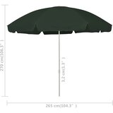  Suncobran za plažu zeleni 300 cm | shoptok.hr