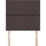  LED uzglavlje s dijamantnim blokom u tamno smeđoj boji 100 cm tkanina | shoptok.hr