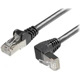 Cat6A SFTP Patch Cable, RJ45 plug angled up, 5m