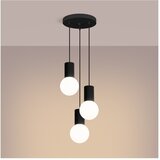 Sollux Črna kovinska viseča svetilka s steklenim senčilom ø 25 cm Orbital – | Shoptok.si