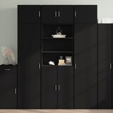 vidaXL Visoka omara črna 70x42,5x185 cm inženirski les Cene