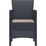  Vrtna stolica Set od 2 Antracit Taupe Plastika Standardna | shoptok.hr