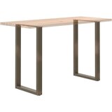  Noge za barsko mizo v obliki črke U, 2 kosa, naravno jeklo, 60 x (100-101) cm, jeklo | Shoptok.si