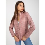 Fashion Hunters Dusty pink lady's quilted jacket with hood | shoptok.hr