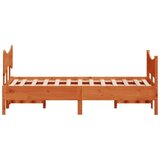  Okvir kreveta s uzglavljem voštano smeđi 120x190 cm od borovine | shoptok.hr