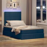  LED krevet za pohranu s madracem Plava 120 x 190 cm Tkanina | shoptok.hr