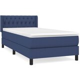  Krevet s oprugama i madracem plavi 90 x 200 cm od tkanine | shoptok.hr