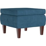 Furnova Stolček z lesenimi nogami moder žamet, (22060702) | Shoptok.si