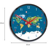  Otroška stenska ura Svetovni zemljevid | Shoptok.si