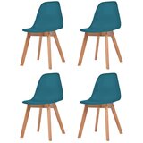 Maison Chic Jedilni stoli - Vzorci stoli 4 kosi turkizna plastika A1024, (22031755) | Shoptok.si