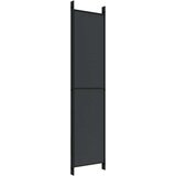 Sobna pregrada s 5 panela crna 250 x 220 cm od tkanine | shoptok.hr