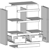 vidaXL Visoka komoda crna 67 x 39 x 95 cm čelična | shoptok.hr