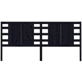  Uzglavlje crno 206 x 4 x 100 cm od masivne borovine | shoptok.hr