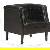  Fotelj črn iz pravega usnja, (20929382) | Shoptok.si