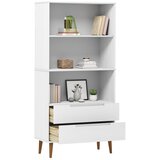  Regal za knjige MOLDE bijeli 85x35x170,5 cm od masivne borovine | Eponuda.com