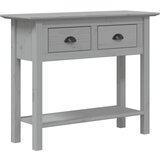 Maison Chic konzolna miza - miza ob steni BODO siva 91x35x74 cm trdna borovina, (21785774) Cene