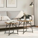  Set pomoćnih stolića 2 pcs Stari drvo i crna | Eponuda.com