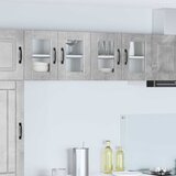  Zidni stakleni ormarić 2 pcs Betonski sivi 60 x 31 x 40 cm | shoptok.hr