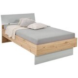 XORA postelja 120 cm x 200 cm , leseni material siva, barve hrasta | Shoptok.si
