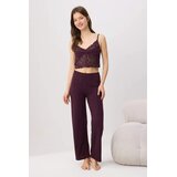 TRENDYOLMILLA ženski set bralette i pidžama Thmss26Pt00239, bordo | Eponuda.com
