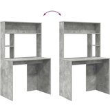 vidaXL Stol s policom Beton siva 91 x 50 x 149 cm Konstruirano drvo | shoptok.hr