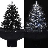 vidaXL Novoletna jelka s sneženjem in podstavkom črna 75 cm PVC, (20670549) | Shoptok.si