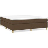  Box spring postelja z vzmetnico temno rjava 160x200 cm blago, (20726470) | Shoptok.si