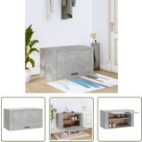 The Living Store Stenska omarica za čevlje betonsko siva 70x35x38 cm inž. les - Stenska Omarica Za Čevlje, (21744525) Cene
