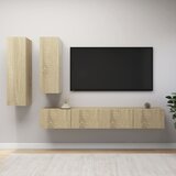  4-dijelni set TV ormarića boja hrasta sonome konstruirano drvo | shoptok.hr