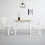 Bessagi Home jedilna miza camden, barve bora, bela, 80x86 | Shoptok.si