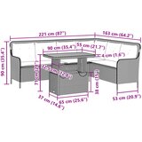  2-dijelni set vrtnih sofa od poliratana s jastucima bež 90 x 55 x 40/71 cm | Shoptok.si