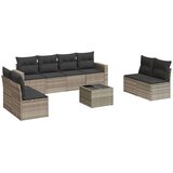 vidaXL 9-dijelni set vrtnih sofa od poliratana s jastucima svjetlosivi | shoptok.hr