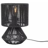 Leitmotiv Crna stolna lampa sa sjenilom od papirne špage (visina 30 cm) Forma –