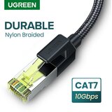 Ugreen UTP Cat7 oklopljen pleten okrogel kabel z modularnim RJ45 Ethernet priključkom 2M | Shoptok.si