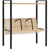 vidaXL Knjižna polica 2-nadstropna črna in hrast 52x28x59 cm | Shoptok.si