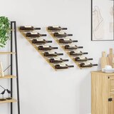  Zidni stalak za vino za 7 boca 2 kom zlatni metalni | shoptok.hr