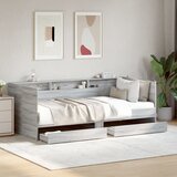  Dnevni krevet s ladicama bez madraca siva boja hrasta 90x190 cm | shoptok.hr