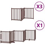  Vrata za pse s vratašcima 15 panela sklopiva 750 cm drvo topole Smeđa 50 x 60 x 2 cm | shoptok.hr