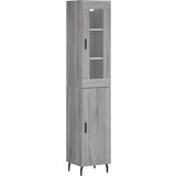 Maison Chic Visoka omara - Komoda - Predalnik siva sonoma 34,5x34x180 cm inženirski les, (21721602) | Shoptok.si