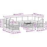  Set vanjskih sofa 10 kom. Prirodna i antracit | shoptok.hr