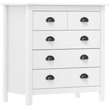 vidaXL Komoda Hill Range bela 79x40x80 cm trdna borovina Cene