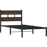 vidaXL Okvir kreveta bez madraca s uzglavljem boja hrasta 90x190 cm | shoptok.hr