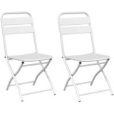  Sklopiva stolica za vrt 2 pcs Bijelo 42 x 52 x 82cm | shoptok.hr