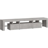 TV ormarić s LED svjetlima siva boja betona 200x36,5x40 cm | shoptok.hr